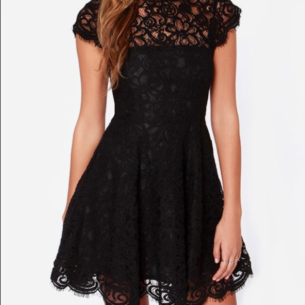 BB Dakota Rylin Black Lace Party Dress